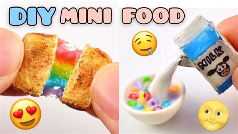 10 Diy Miniature For Dollhouse Food Strawberrypuffcake Youtube
