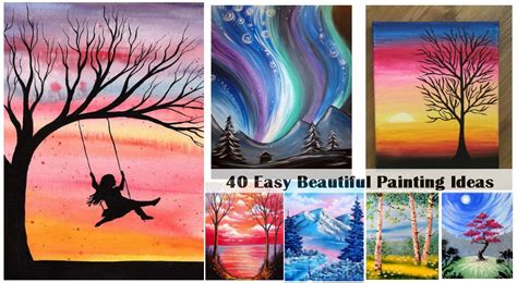 40 Easy Landscape Painting Ideas For Beginners Simple Acrylic Paintin