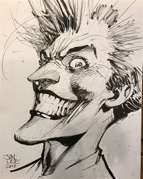 The Joker By Jim Lee Joker Art Drawing Batman Art Drawing Joker