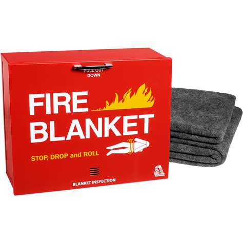 This includes electric fires, grease fires and more. Fire & First Aid Emergency Blanket In Steel Storage ...