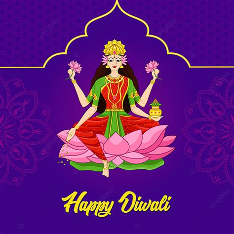 Happy Diwali Festival Greeting Festival Of Lights Goddess Laxmi Pooja