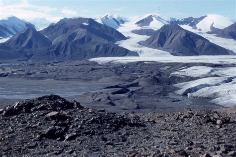 Terminal Moraines And Outwash Plain At The Snout Of Strand Glacier