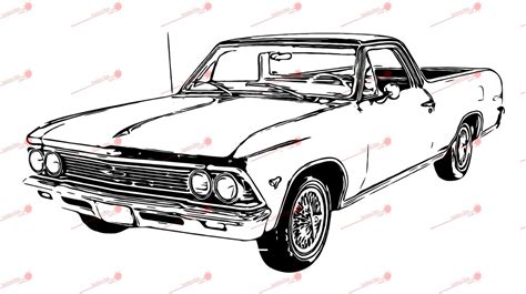 1966 Chevy El Camino Svg Png Dxf Ai  File 1966 Chevy Elcamino 1