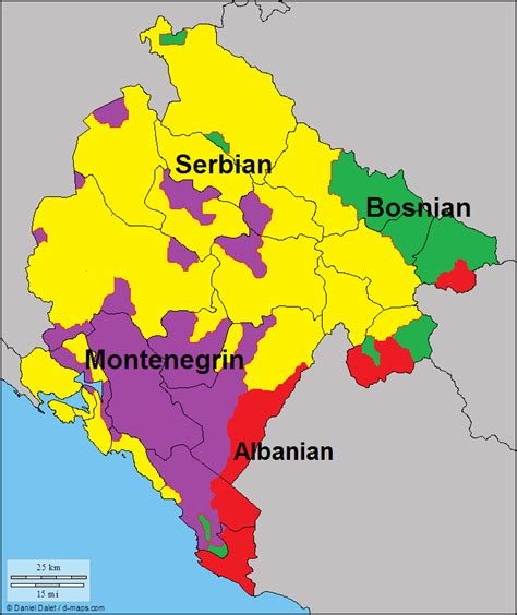 Languages In Montenegro Montenegro Map Infographic Map