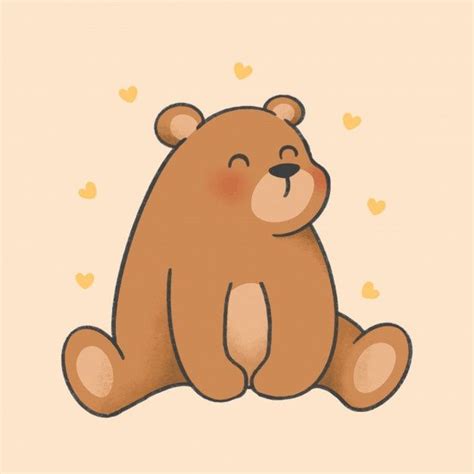 Premium Vector Bear Cartoon Hand Drawn Style Cute Bear Drawings