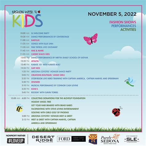 Schedule Fashion Week 4 Kids