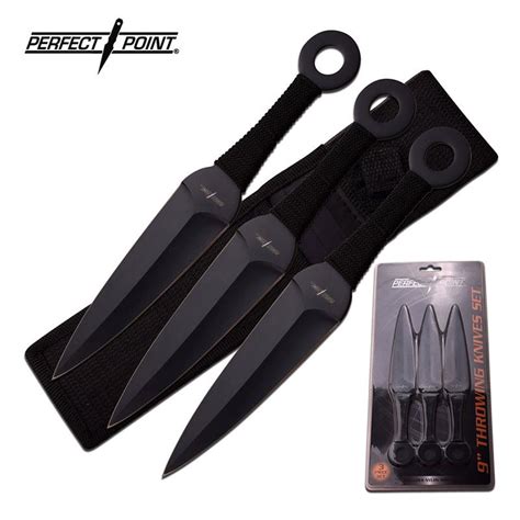 3 Piece 9 Inch Kunai Throwing Knife Set 6o2 Pp 869 3cs