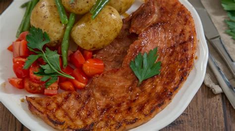Grilled Glazed Ham Steaks Recipe Food Com