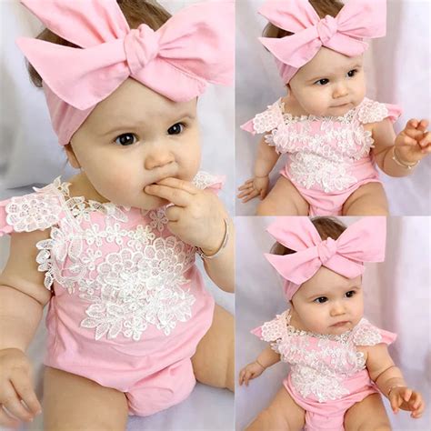 Newborn Spring Autumn Baby Rompers Cute Bow Infant Vestidos Girl