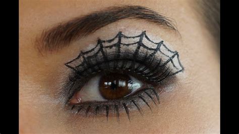 How To Do Spider Web Eye Make Up Tutorial Youtube