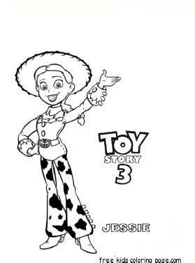 Printable jessie toy story 3 doll coloring pages for kidsFree Printable Coloring Pages For Kids.