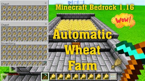 How To Make Easy Automatic Wheat Farm In Minecraft Bedrock 117