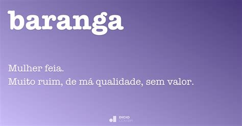 Baranga Dicio Dicionário Online De Português