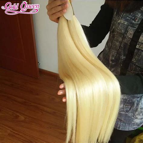 7a european virgin hair weft straight 2pcs lots virgin blonde hair extensions 613 lightest