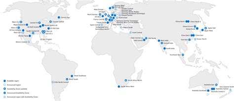 Azure Regions And Availability Zones Map