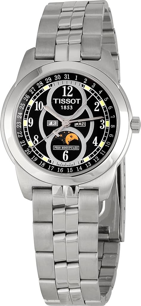 Tissot Men's T0124231105200 PR 50 Moon-Phase Watch: Amazon.co.uk: Watches