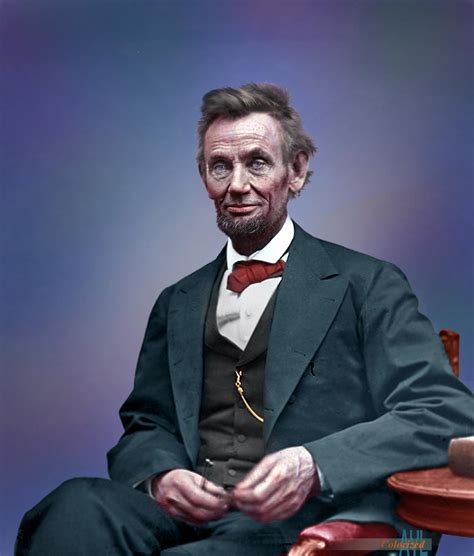 Us President Abe Lincoln Colorized From A Photo By Alexander Gardner