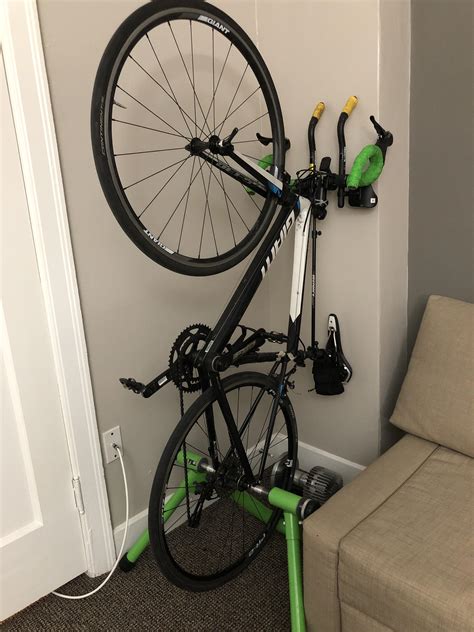 Bike Stand Hack My Kinetic Trainer Doubles As Vertical Stand In Tiny