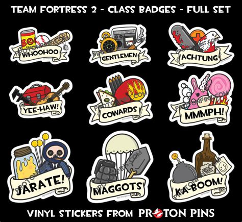 Team Fortress 2 Class Badge Set Of 9 Vinyl Stickers Etsy Australia