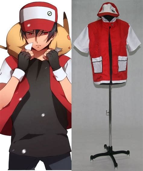 Pokemon Ash Ketchum Red Jacket Cosplay Costume E001 In Anime Costumes
