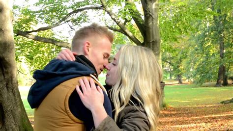 Romantic Young Couple In Love Having Fun Outdoors Lovely