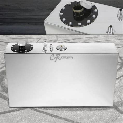 Buy 17 Gallon Top Feed Polished Aluminum Slim Gas Fuel Cell Tanklevel