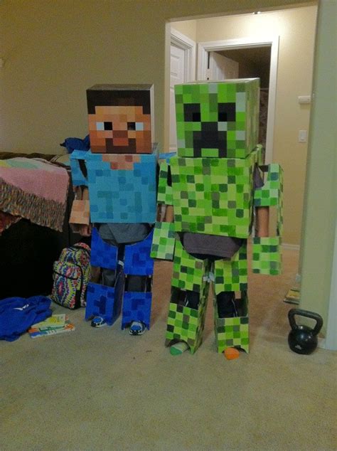 Homemade Minecraft Costume Homemade Minecraft Costumes Minecraft Halloween Costume
