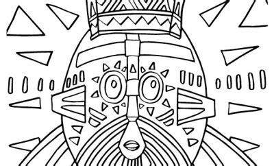 12 Adorable Coloriage Masque Africain Stock COLORIAGE