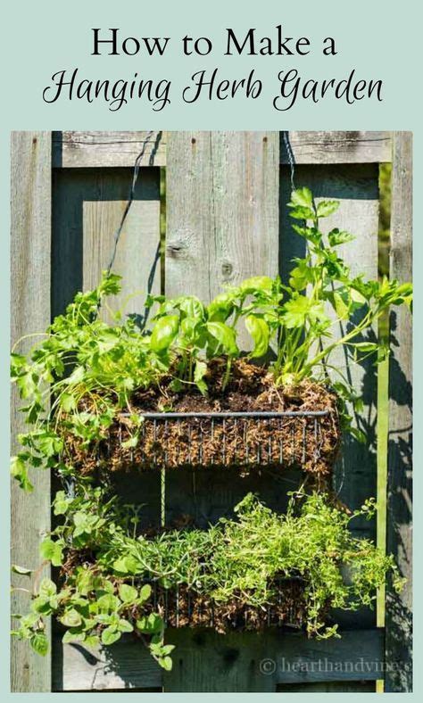 How To Make A Simple Hanging Herb Garden Diy Herb Garden Hanging