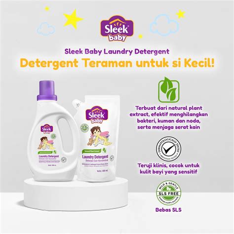 Jual Sleek Baby Laundry Detergent 450ml Triple Pack Perawatan Bayi