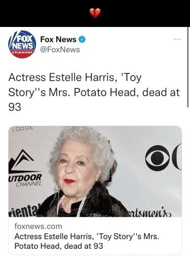 Fox News Foxnews Actress Estelle Harris Toy Storys Mrs Potato