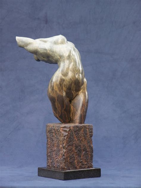 Female Torso Fragment Sculpture Cast Bronze Etsy