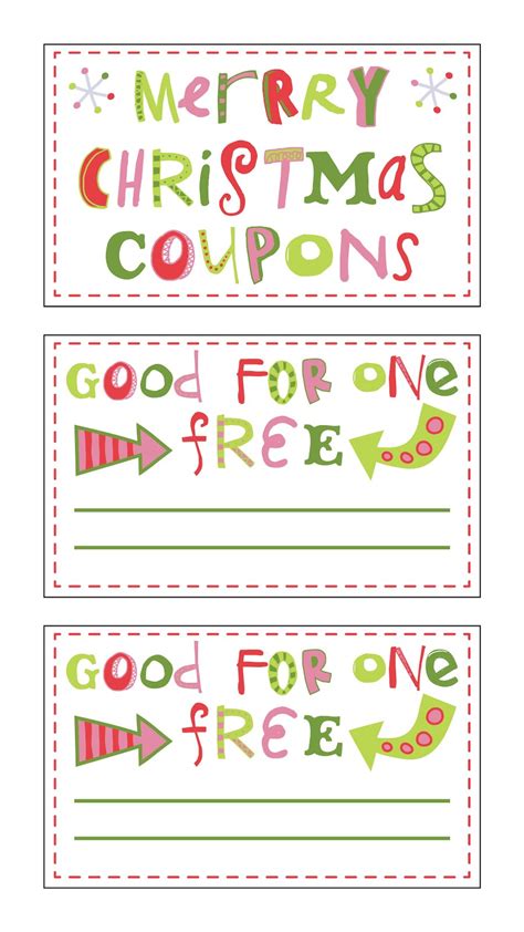 Free Printable Christmas Coupons Free Templates Printable
