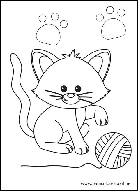 Dibujos Para Colorear De Gatos Bebes Pdmrea