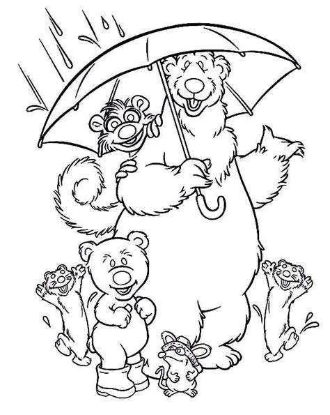 Bear Inthe Big Blue House And Friends Under The Rain Coloring Pages Bear Coloring Pages Big