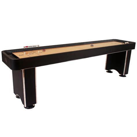 Harvil 9 Foot Shuffleboard Table With Complete Shuffleboard Accessories