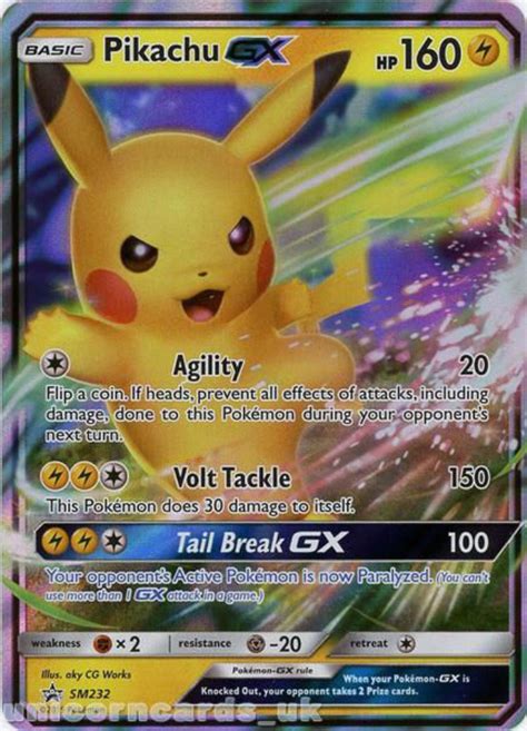 Jul 11, 2021 · detective pikachu is a special 18 card subset that was made available in english on march 29, 2019. Pikachu GX SM232 Black Star Promo Holo Mint Pokemon Card ...