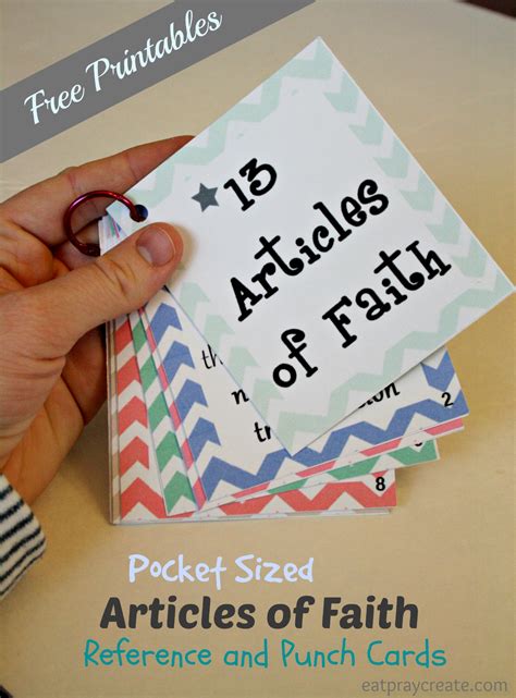 Articles Of Faith Printable Cards Free
