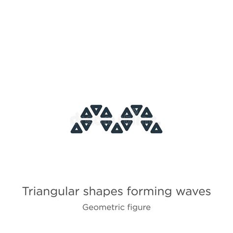 Triangular Shapes Forming Waves Icon Thin Linear Triangular Shapes