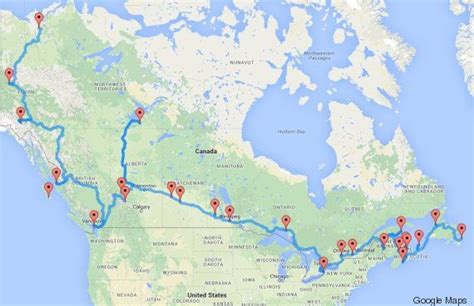 Envie De Visiter Le Canada Un Ordinateur A Calculé Le Road Trip Idéal