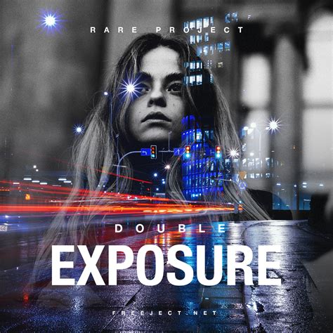 Double Exposure Cover Art Design Template Rare Project