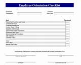 Images of New Hire Orientation Checklist For Managers