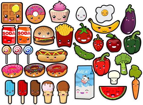 Image Result For Kawaii Food Cute Cartoon Food Kawaii Drawings Cute