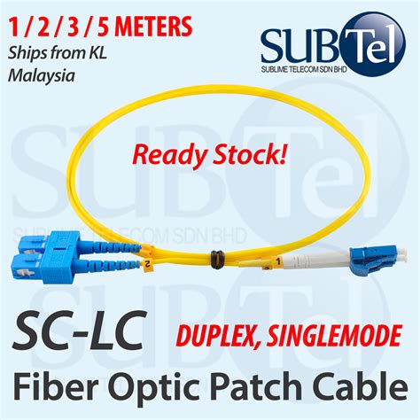 Sc Lc Single Mode Duplex Fiber Optic Patch Cord Cable For Lan Sfp 1m 2m 3m 5m 10m 20m 30m