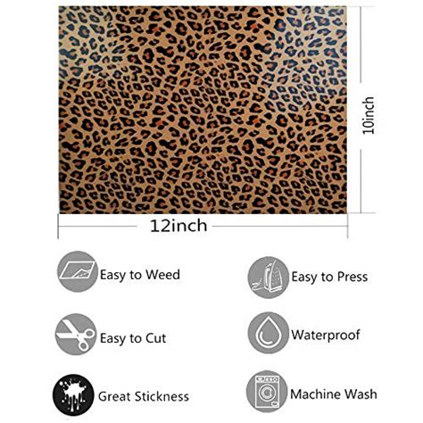 Htv Heat Transfer Vinyl Bundle Inwish Cheetah Htv Leopard Vinyl