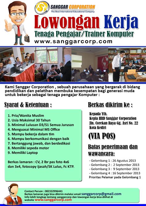 Official twitter of pelindo4 cabang makassar. Sanggarcorp: Lowongan Kerja Pengajar Komputer SanggarCorp Cabang Kediri (Agustus-September 2013)