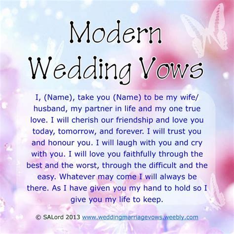 Modern Wedding Marriage Vows Sample Vow Examples Wedding And Marriage