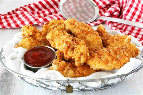 For this fried chicken tenders recipe, i always purchase a package of boneless, skinless chicken tenderloins in the meat section at the grocery store. Fried Chicken Tenders With Buttermilk Secret Recipe ...