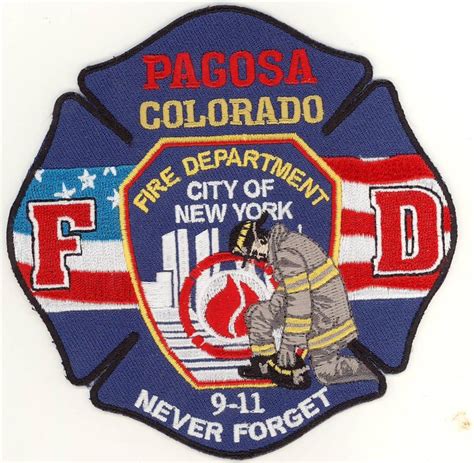 Colorado Fire Dept Pagosa Never Forget 91101 Patch Etsy
