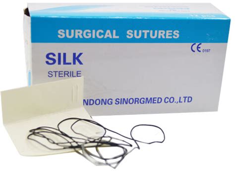 Black Braided Dispsoable Medical Non Sterile Silk Suture
